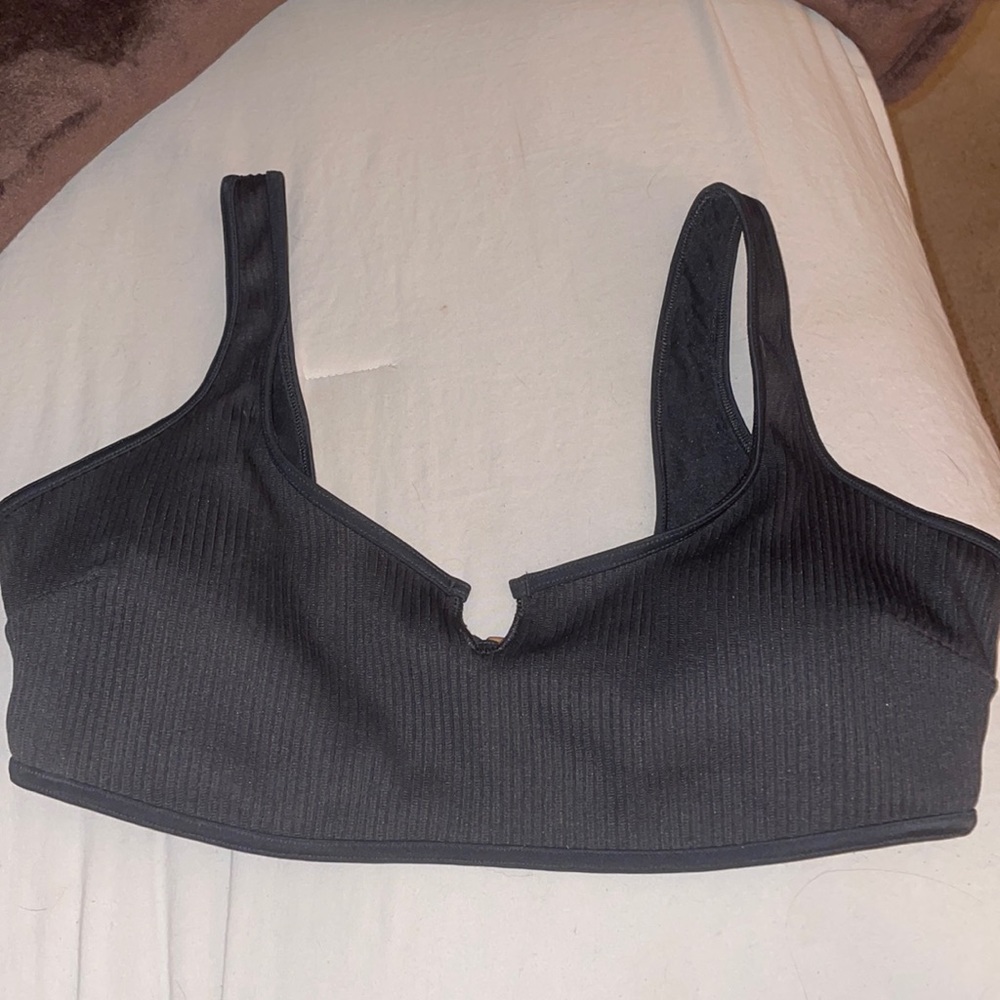 black bikini top